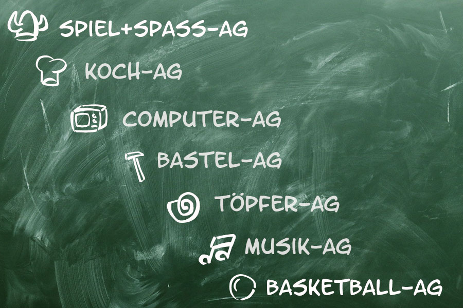 Bastel-AG_Computer-AG_Toepfern-AG_Spiel-Spass-AG